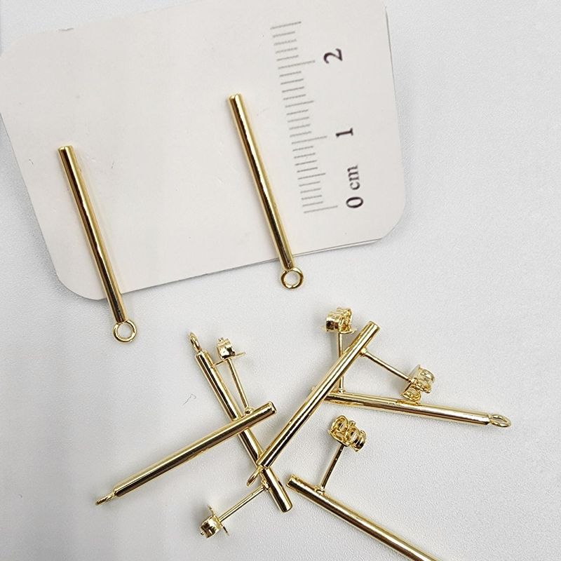 GENERICO - Set De 6 Pares De Bases De Aros Con Baño De Oro Modelos 4