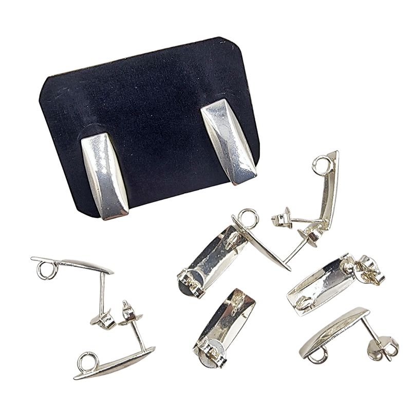 GENERICO - Set De 6 Pares De Bases De Aros Con Baño De Oro Modelos 4 - Multicolor