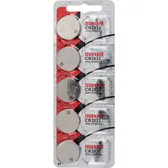 MAXELL - Pack 5 Pilas CR2032 3v Tipo Botón Original