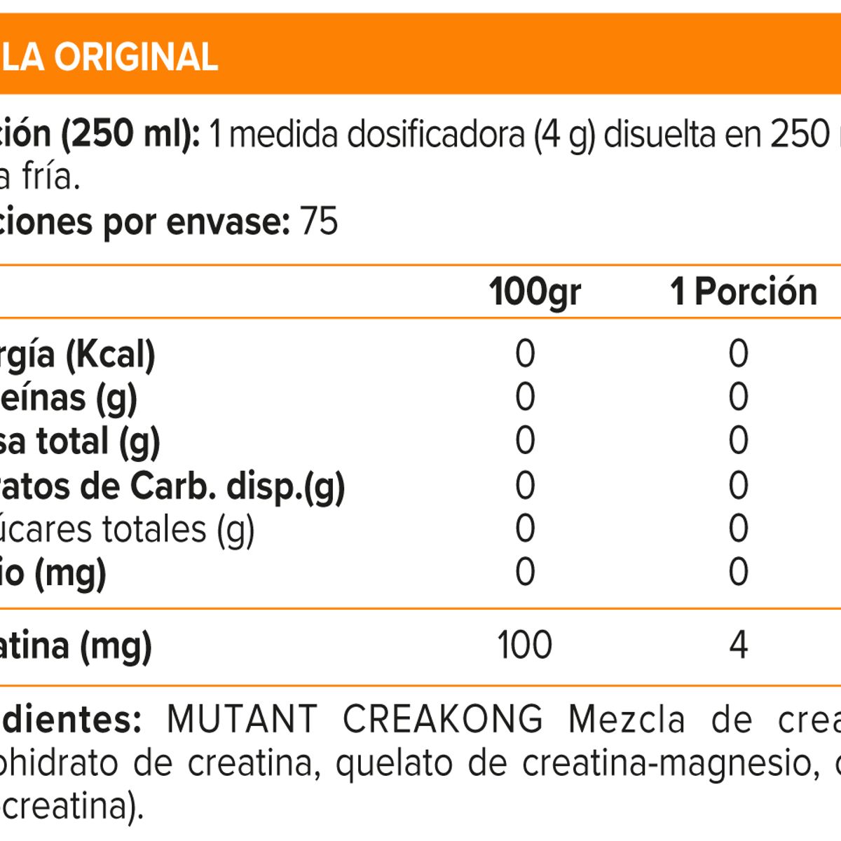 MUTANT - CREAKONG 300GR, MUTANT