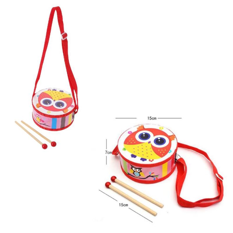 ARTIDIX - Tamboril musical infantil diseño de búho
