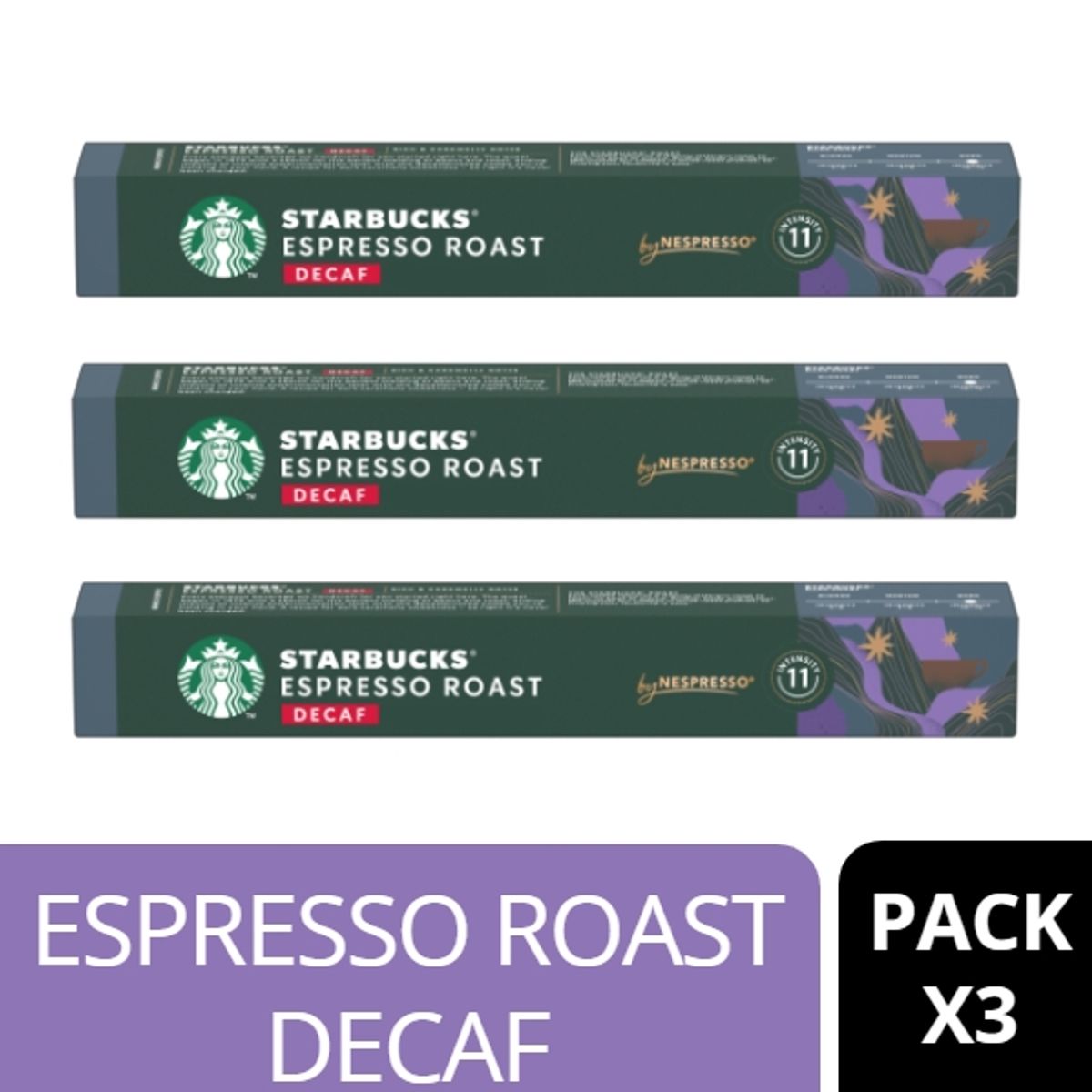 STARBUCKS - Cápsula Café Starbucks Nespresso Espresso Roast Decaf 57gx3