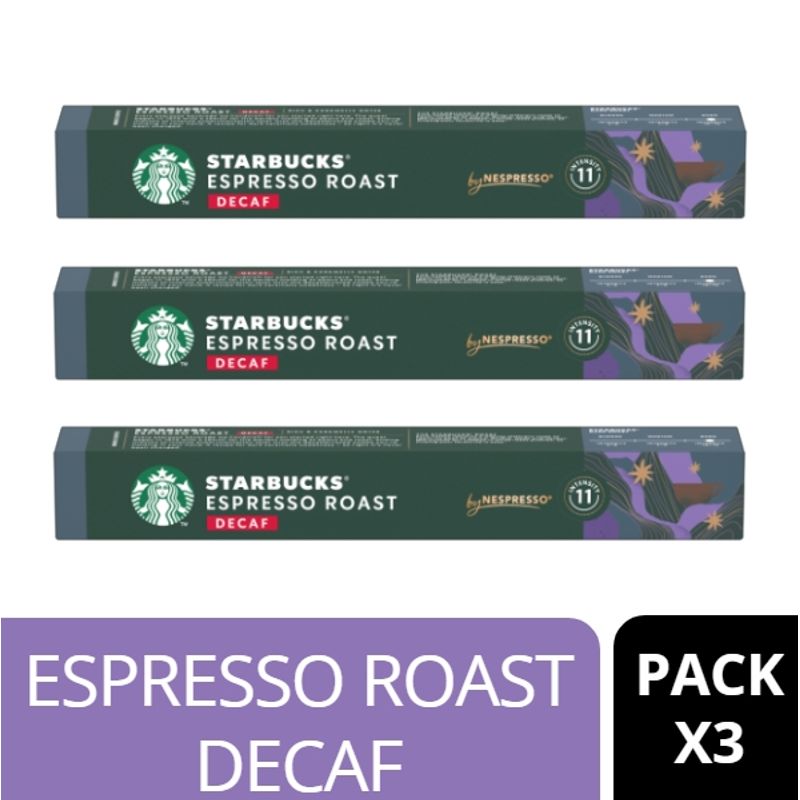 STARBUCKS - Cápsula Café Starbucks Nespresso Espresso Roast Decaf 57gX3