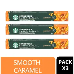 STARBUCKS - Cápsula Café Nespresso Smooth Caramel 51g Pack X3