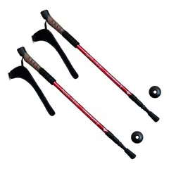 GENERICO - Bastón De Trekking Con Mango De Corcho Y Sistema Anti-shock