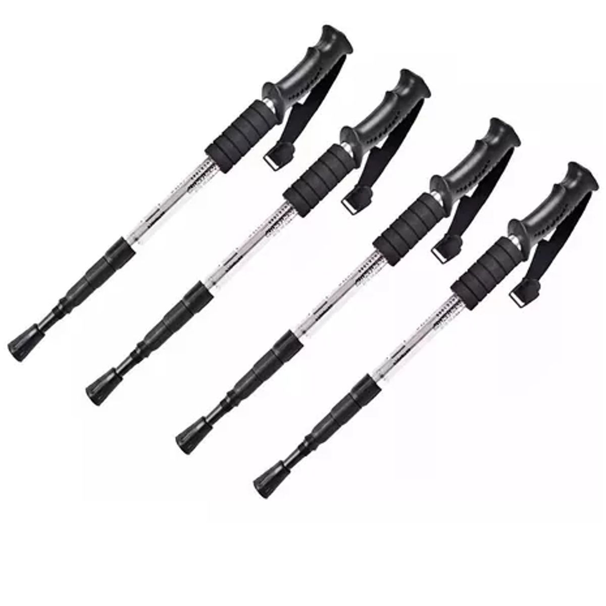 GENERICO - Pack 4 Bastones Trekking Antishock Baston Trekking Retractil