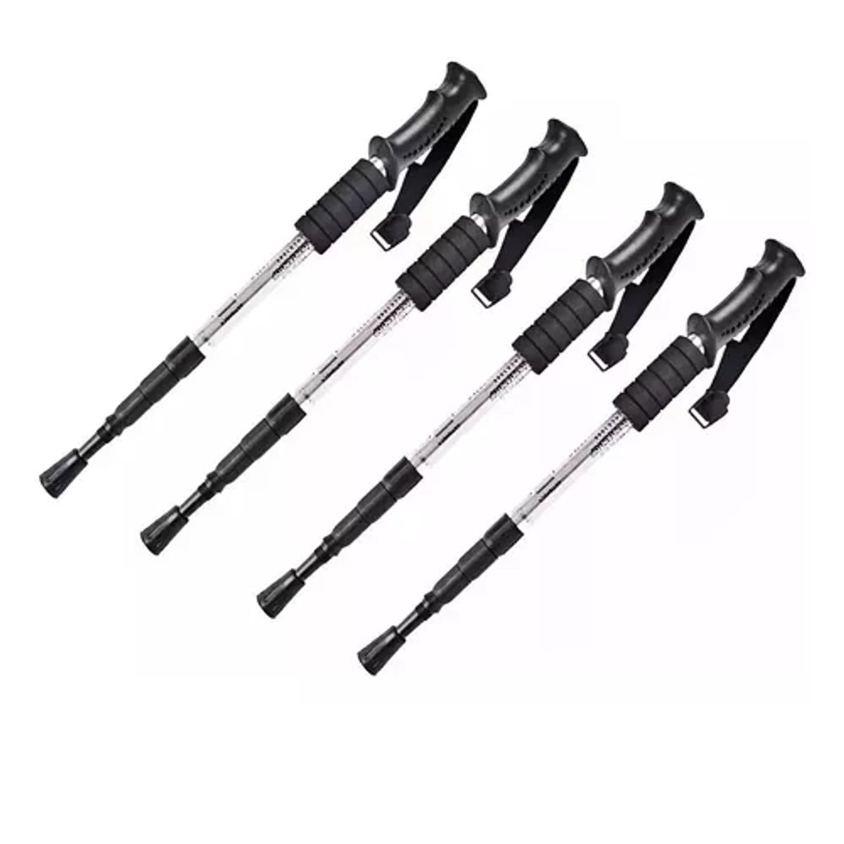 GENERICO - Pack 4 Bastones Trekking Antishock Baston Trekking Retractil