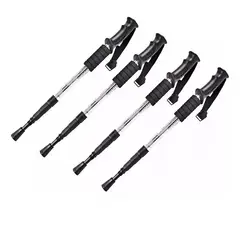 GENERICO - Pack 4 Bastones Trekking Antishock Baston Trekking Retractil