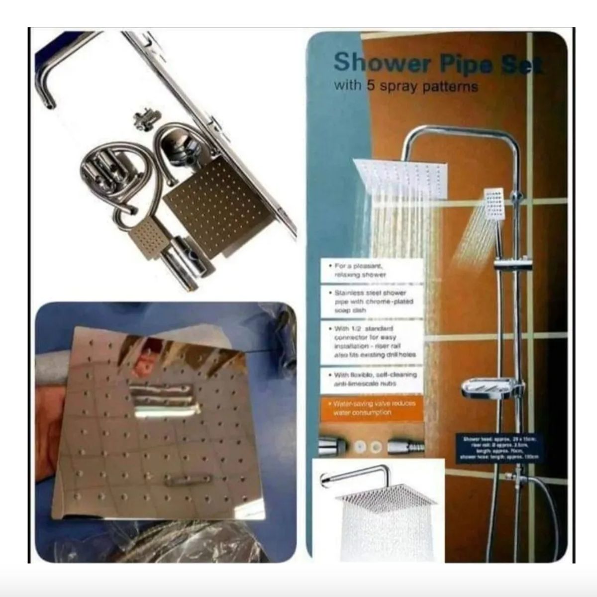 GENERICO - Moderna Columna De Ducha Cuadrada Oferta