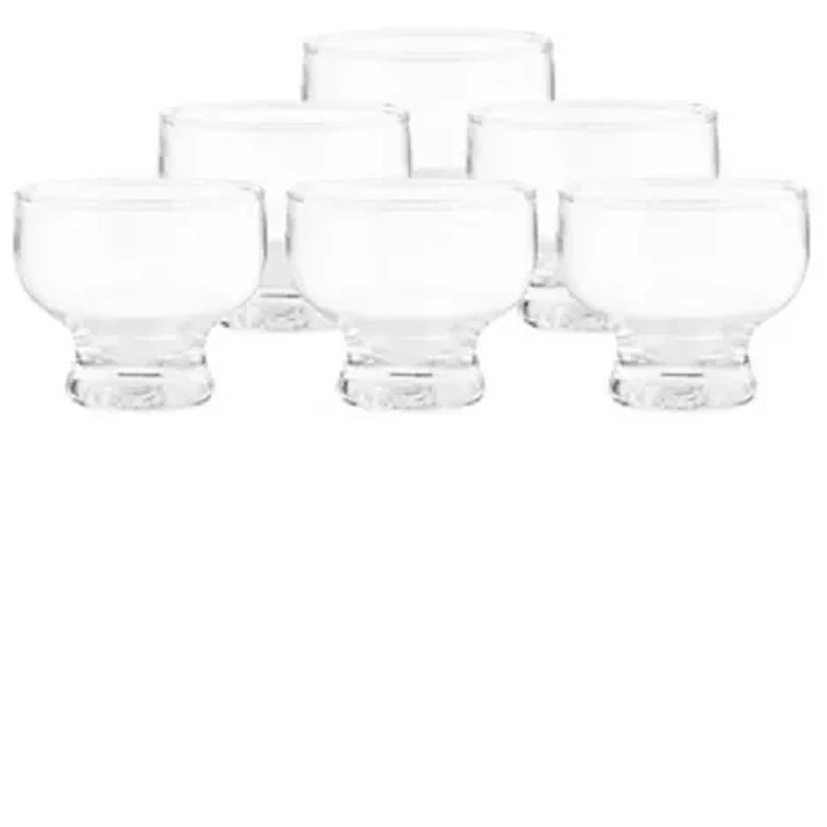 GENERICO - Set 6 Copas Helado Ice Cream 225 Cc Color Transparente