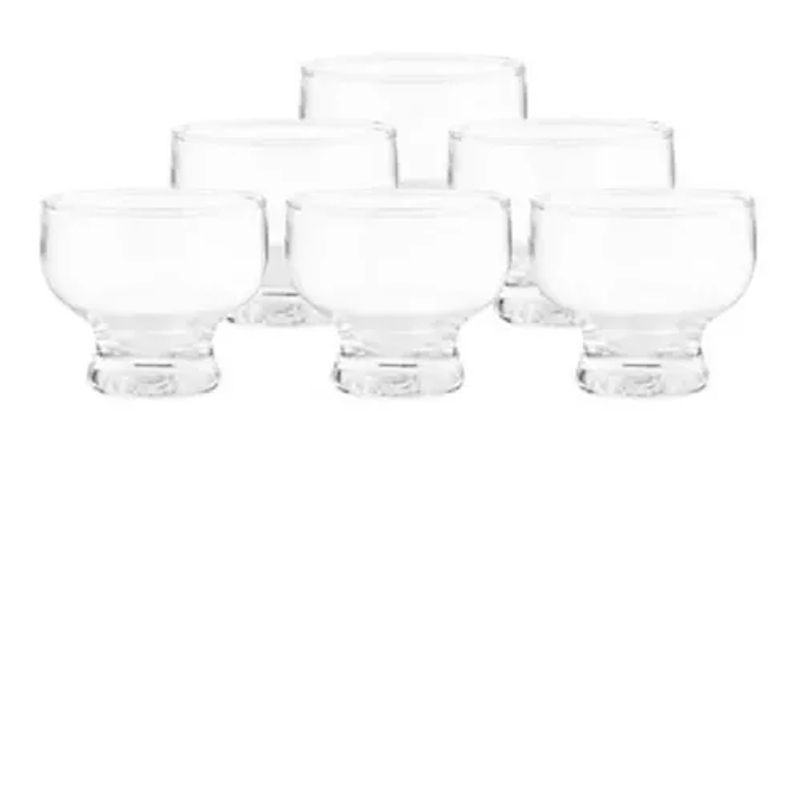 GENERICO - Set 6 Copas Helado Ice Cream 225 Cc Color Transparente