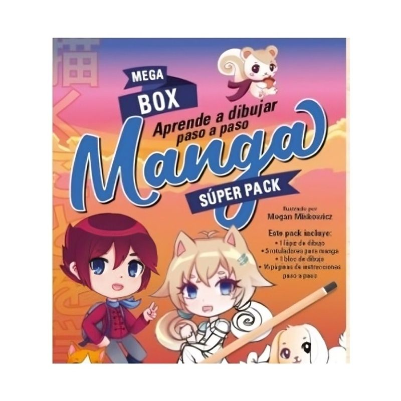 TOP10BOOKS - LIBRO MEGA BOX: COMO DIBUJAR MANGA / EL GATO DE HOJALATA /