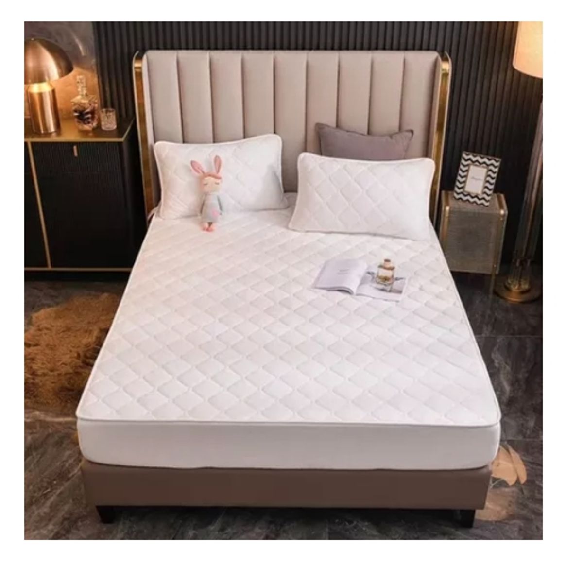 GENERICO - Cubre Colchón 2 Plazas Impermeable Más Fundas Para Almohadas