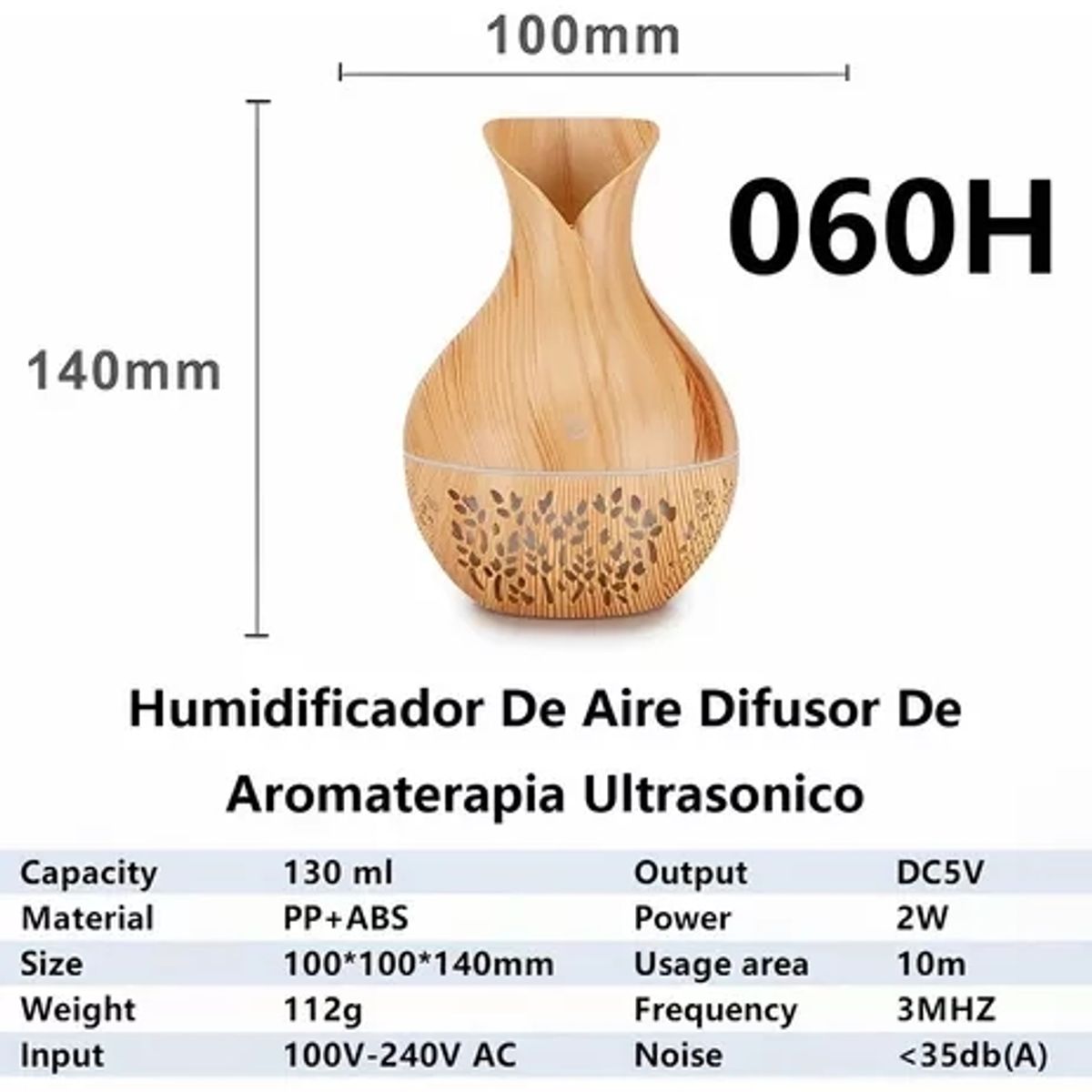 GENERICO - Humidificador De Aire Difusor De Aromaterapia Ultrasonico