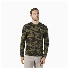 FOX - Polera Lifestyle Head Manga Larga Camo verde