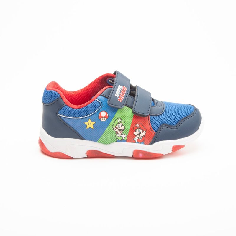 NINTENDO - Zapatilla Urbana Niño Velcro Mario Bros Azul Nintendo