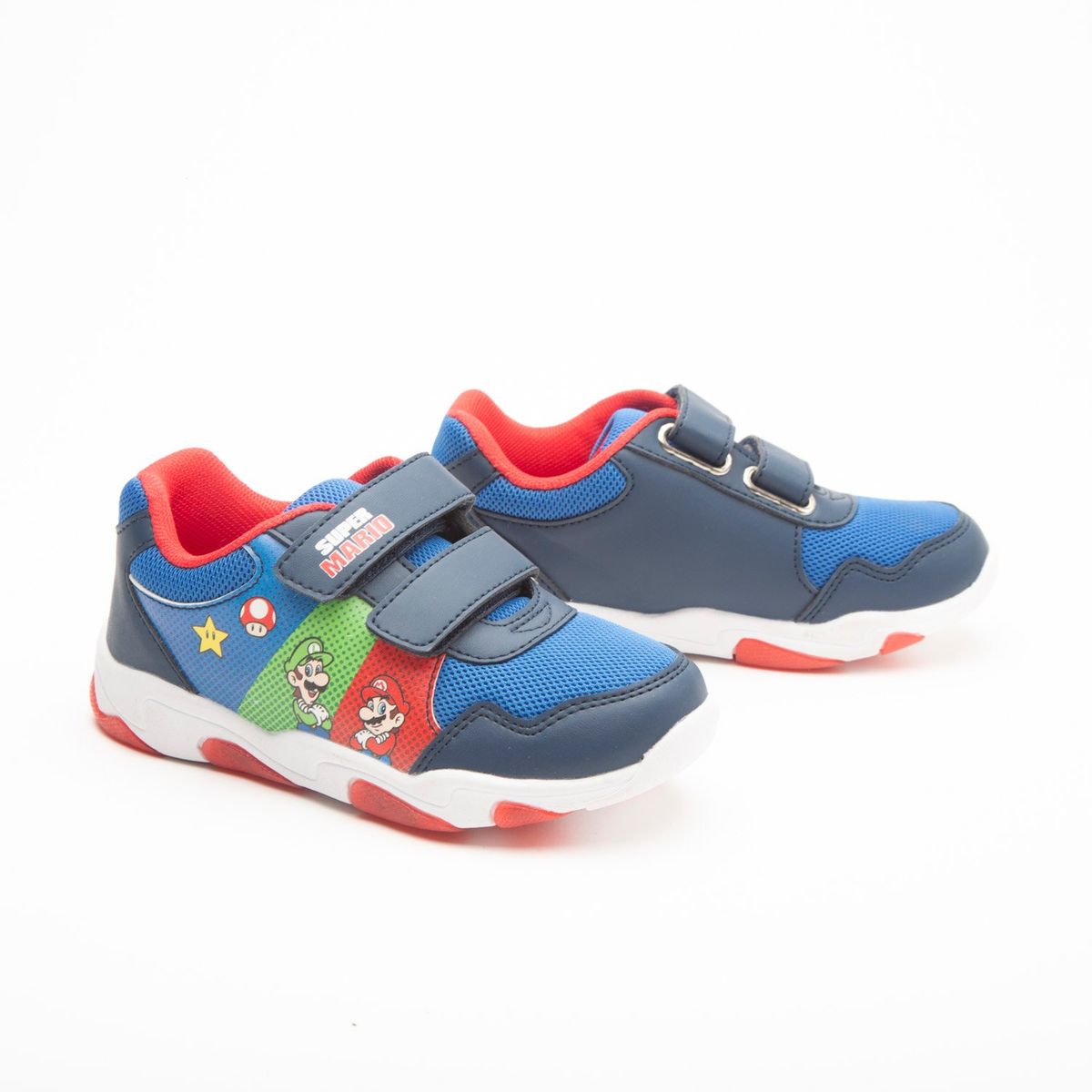 NINTENDO - Zapatilla Urbana Niño Velcro Mario Bros Azul Nintendo