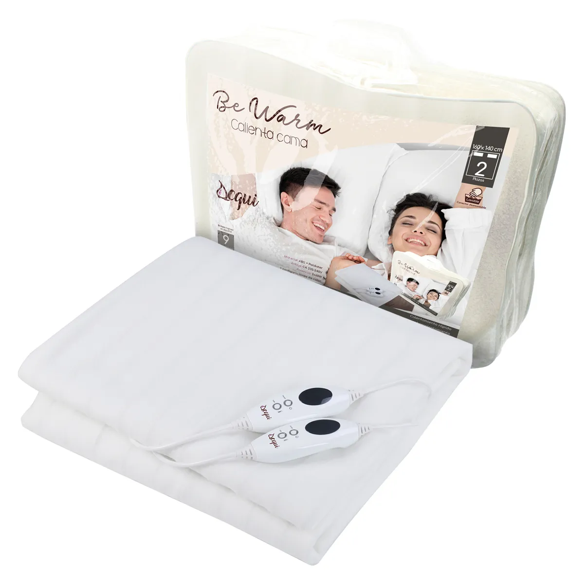 ACQUI - Calientacama 2 Plazas Poliéster Digital AQ2020