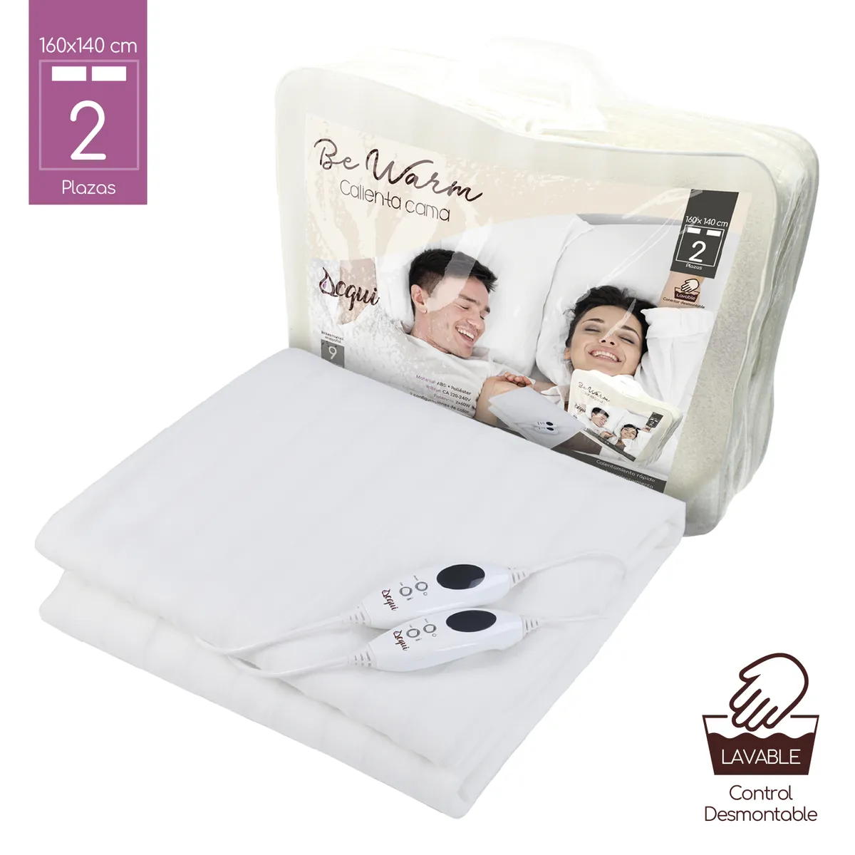 ACQUI - Calientacama 2 Plazas Poliéster Digital AQ2020