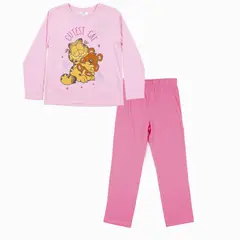 GARFIELD - Pijama Largo Niña Oso Rosado