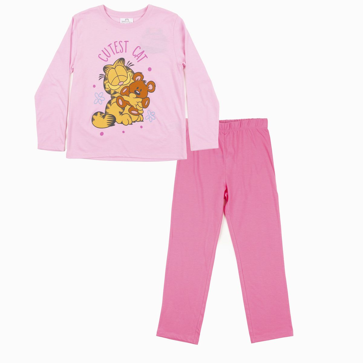 GARFIELD - Pijama Largo Niña Oso Rosado Garfield