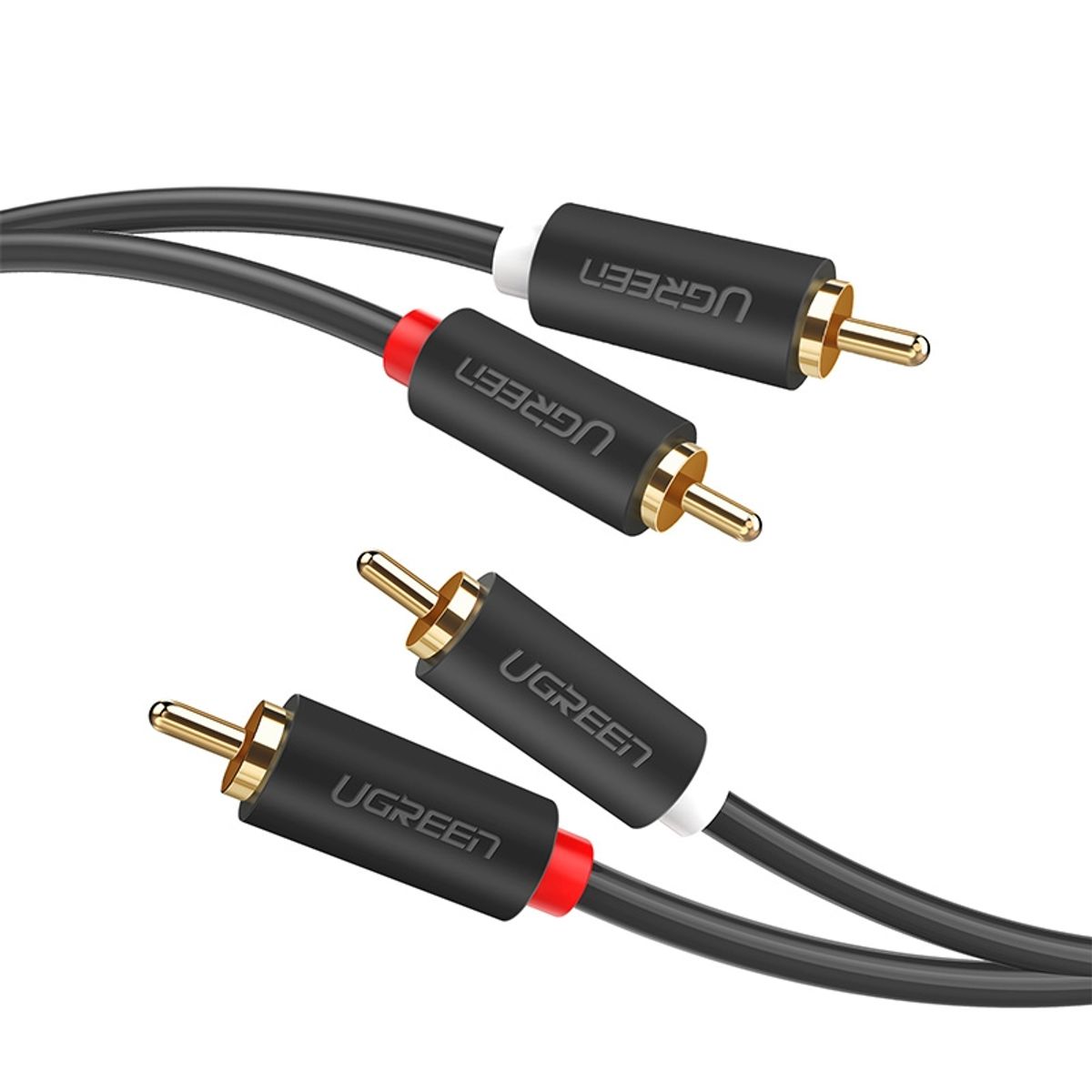 UGREEN - Cable de Audio 2RCA a 2RCA M/M 3 Metros Negro  AV104