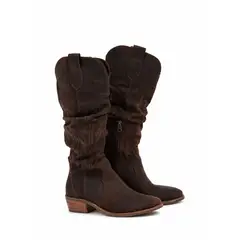VANESSA GIL - BOTA DE CUERO PAO TAUPE