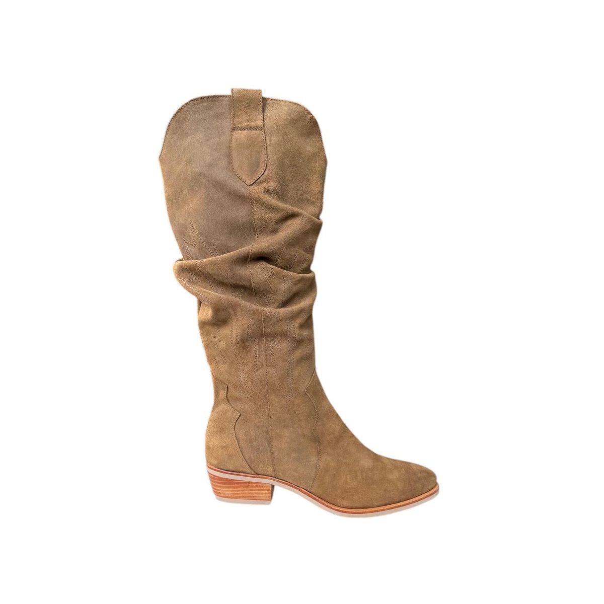 VANESSA GIL - BOTA DE CUERO PAO TAUPE