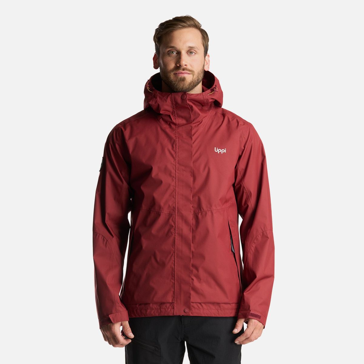 LIPPI - Chaqueta Hombre Blizzard B-Dry Hoody Jacket Burdeo Lippi