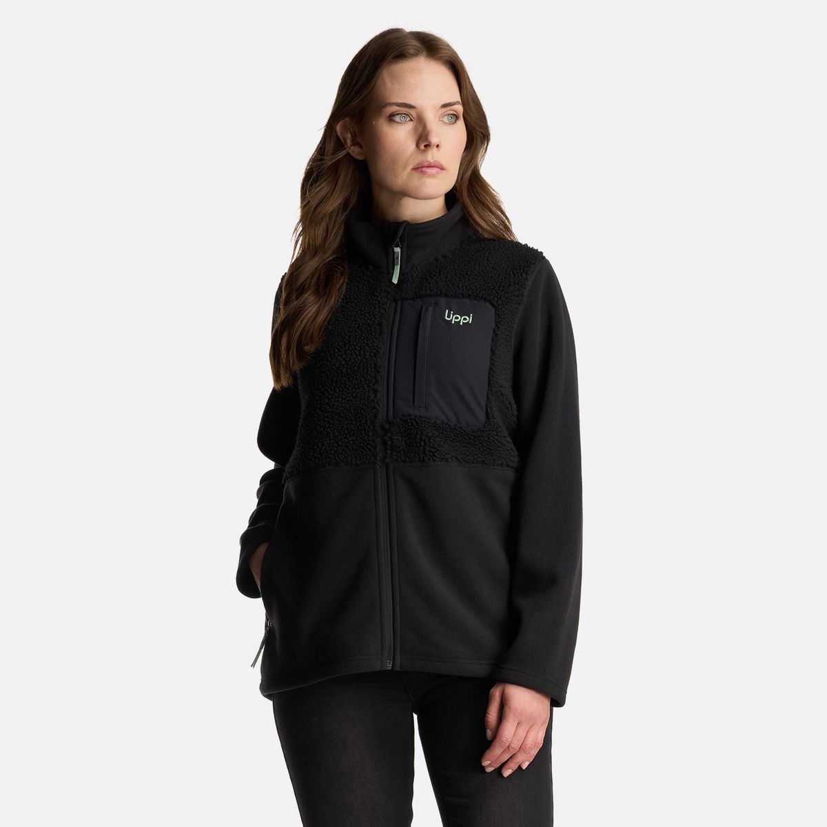 LIPPI - Chaqueta Mujer Macizo Sherpa Pro Jacket Negro Lippi