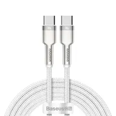BASEUS - Cable CATJK-D02 100W Tipo-C a Tipo-C Blanco