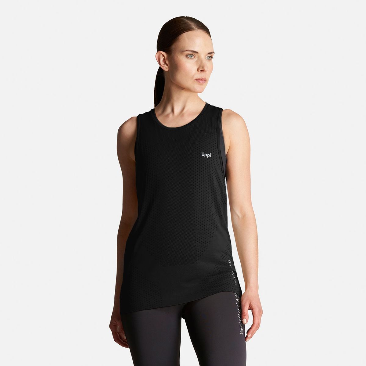 LIPPI - Polera Mujer 4 Run Seamless Trail T-Shirt Negro Lippi