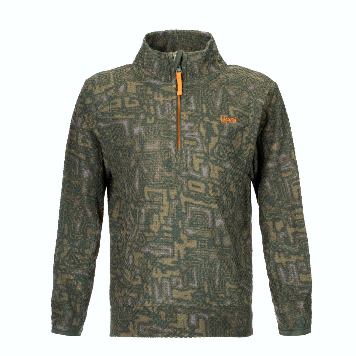 LIPPI - Poleron Niño Saltamontes Nano-F 1/4 Zip Print Verde Lippi