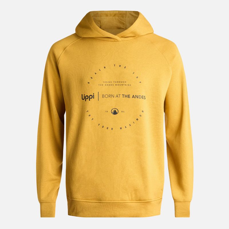 LIPPI - Poleron Hombre Insigne Hoody Sweatshirt Front Print Mostaza Lippi