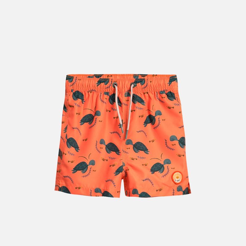 LIPPI - Short Baby Boy Beluga Swimwear Print Mostaza Lippi
