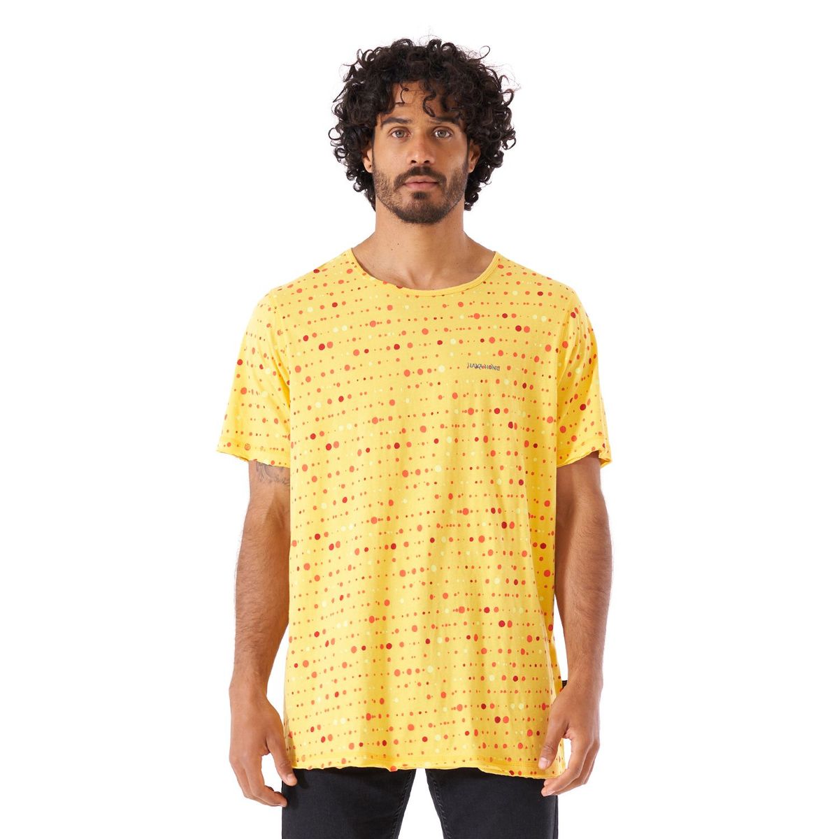 HAKA HONU - Polera Hombre Sol Amarillo Haka Honu
