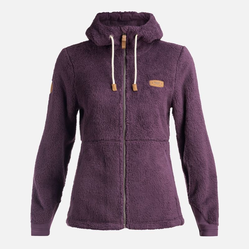 LIPPI - Chaqueta Mujer Bear Shaggy-Pro Hoody Jacket Morado Oscuro Lippi