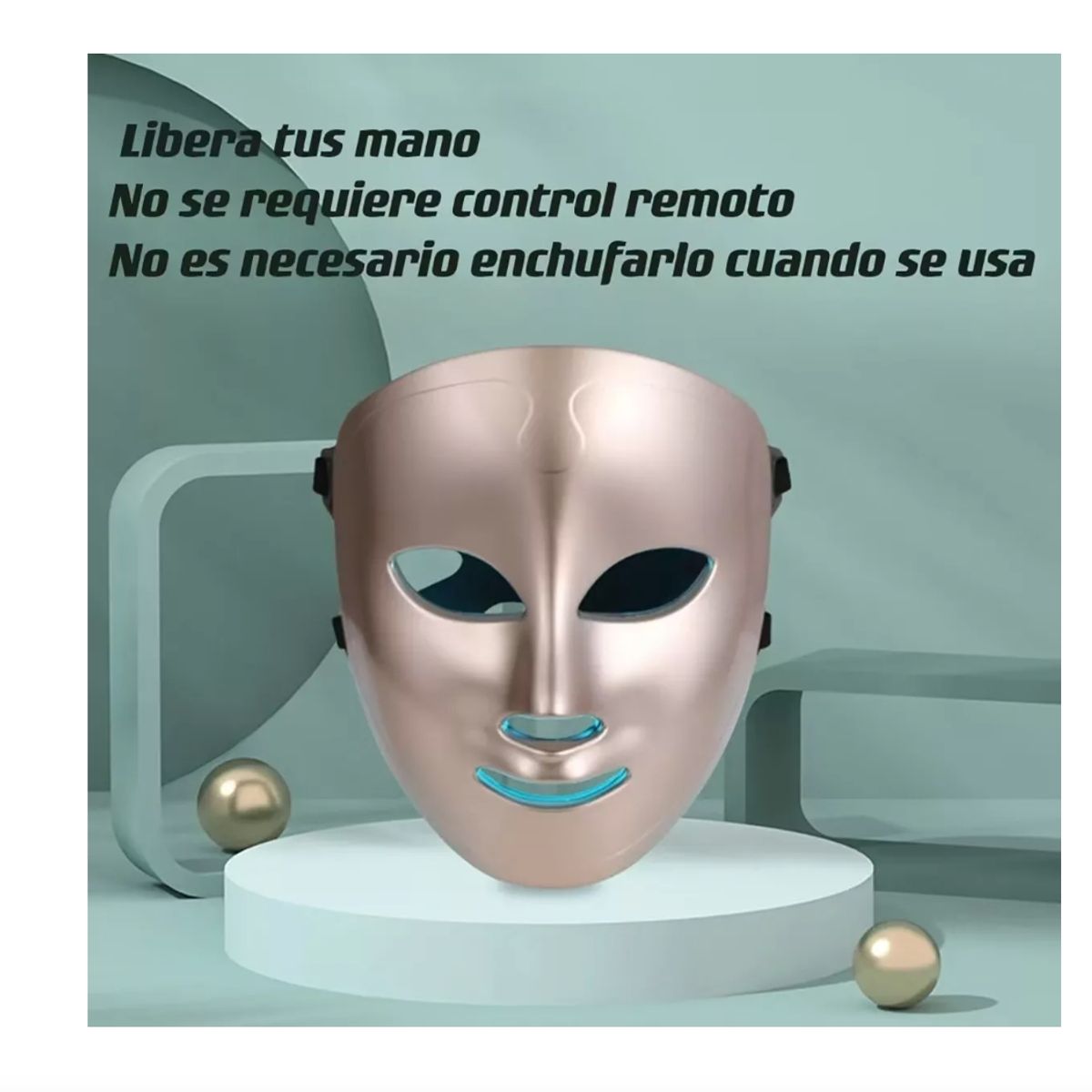 GENERICO - Mascarilla Luz Led Facial Terapia 8 Modos Fotón Tratamiento