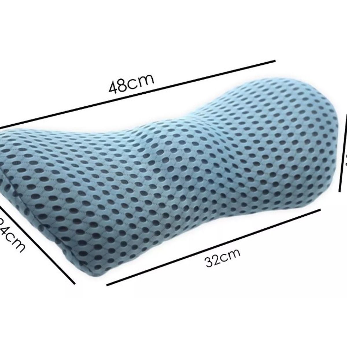 GENERICO - Cojín Lumbar Con Memory Foam  Cojín Viscoelástico Negro