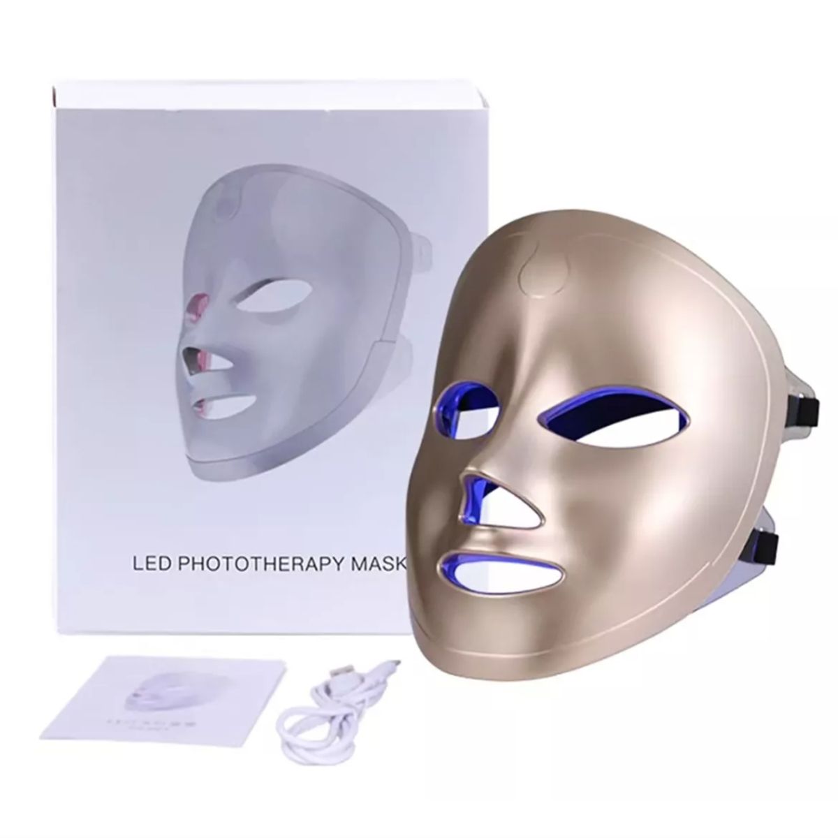 GENERICO - Mascarilla Luz Led Facial Terapia 8 Modos Fotón Tratamiento