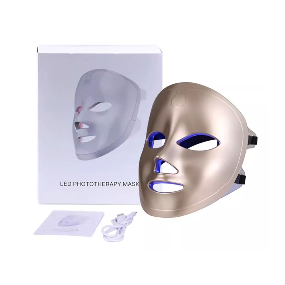 GENERICO - Mascarilla Luz Led Facial Terapia 8 Modos Fotón Tratamiento