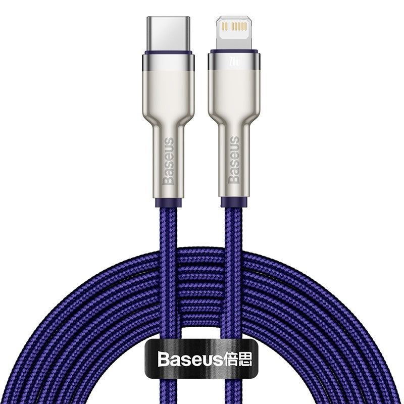 BASEUS - Cable Baseus TipoC a Lightning 20W Metálico Púrpura 200cm