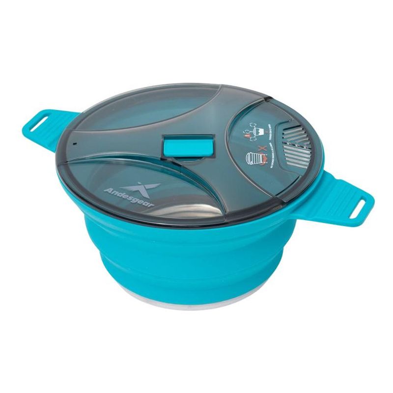ANDESGEAR - Olla Plegable De Silicona 2,5L Turquesa ANDESGEAR