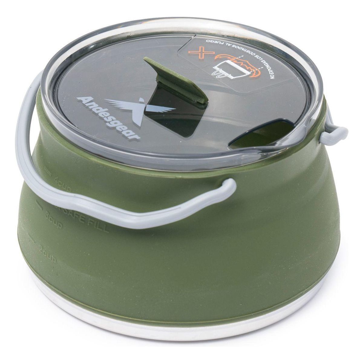 ANDESGEAR - Olla Plegable De Silicona 1L Verde ANDESGEAR