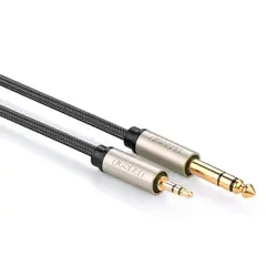 UGREEN - Cable de Audio Plug Estéreo 35mm a Plug 63 Estéreo MM 5 Metros Negro AV127