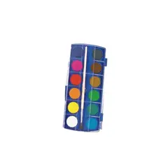 FOSKA - Acuarela escolar 12 pastillas con pincel