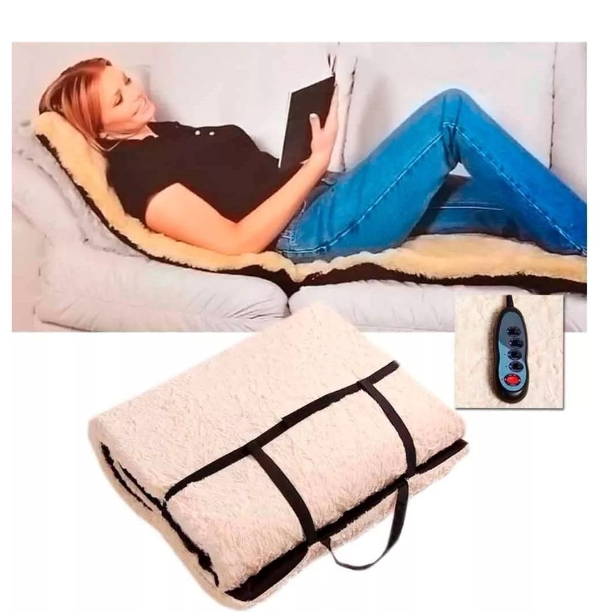 GENERICO - Colchonetas Masajeadora Masaje Portátil Chiporro Calefaccion