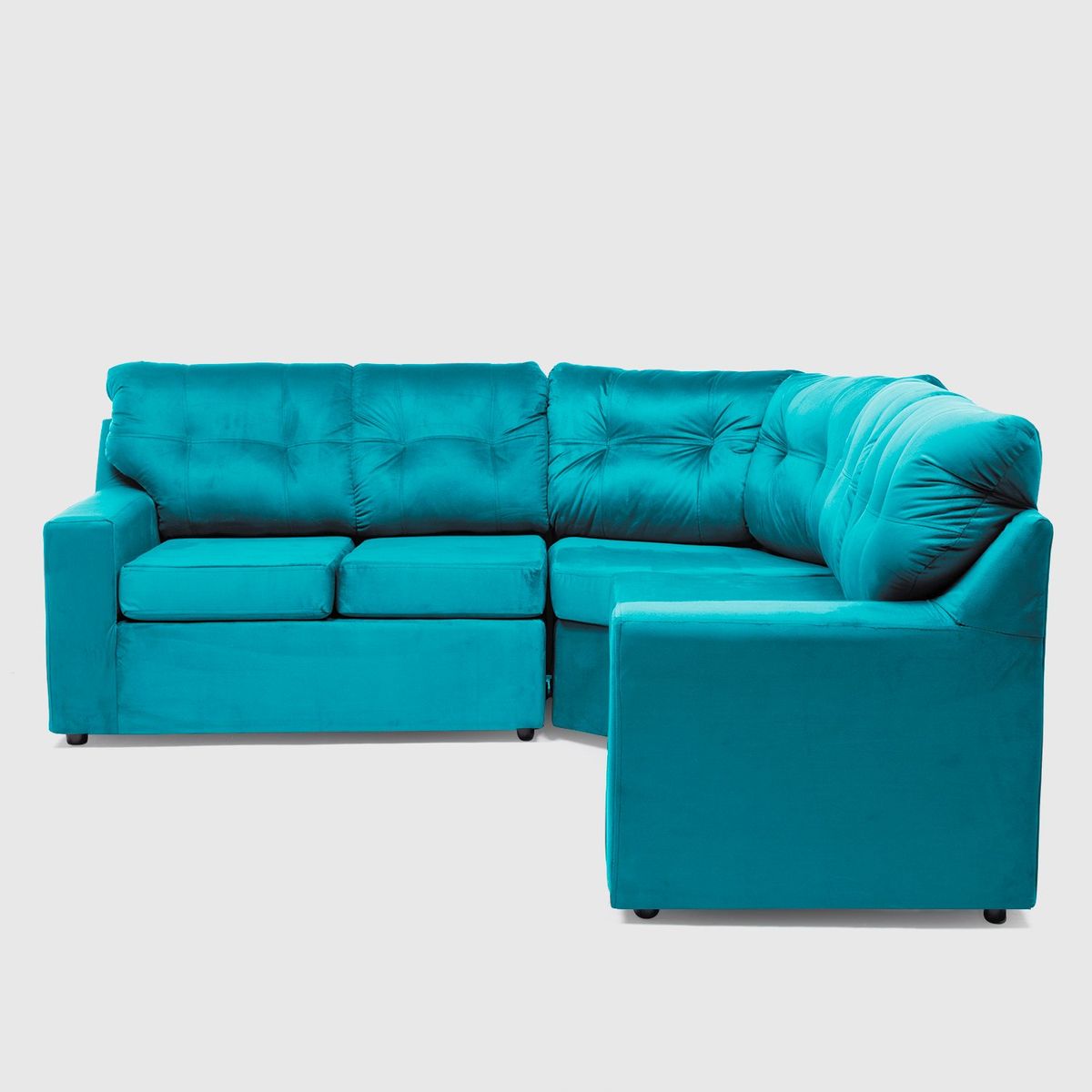 ALMORE - SECCIONAL ITALIA FELPA TURQUESA ALMORE