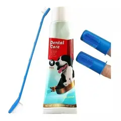 BIOLINE - Set De Cepillo Y Pasta De Dientes Para Perros Crema Dental