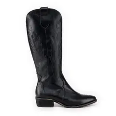 VANESSA GIL - BOTA DE CUERO PAOLA NEGRA